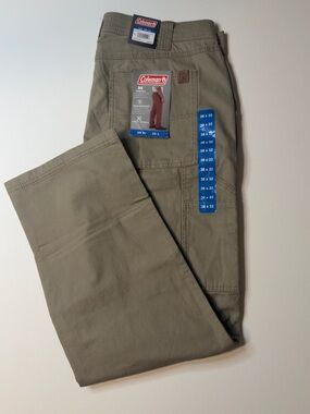 NWT Men's Coleman Kaki Utility Pants Size 38x32 (KB5)